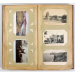 ALBUM secesyjny z 250 dawnymi pocztówkami, w tym 160 sprzed 1905.