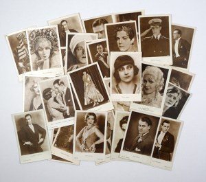 [ACTORS]. A collection of 39 postcards with likenesses of actors, published by 
