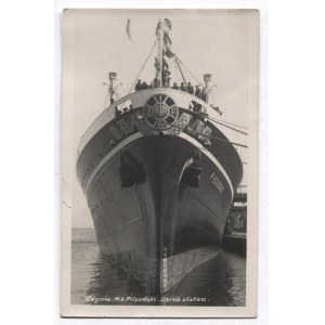 GDYNIA. M.S. Piłsudski. Dziób statku.