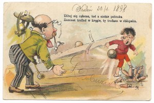 [BOWLING]. Take pity on the man, you're a mess / Instead of hitting bowling pins,...