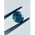 NATURAL POLISHED DIAMOND 1.04 FANCY VIVID BLUE - WITH GEMMOLOGICAL CERTIFICATE -I3 - WITH GEMMOLOGICAL CERTIFICATE - C40901-30