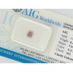 PRÍRODNÝ BRÚSENÝ DIAMANT 0.42 FANCY PINK LIGHT PURPLE* - SI1 - AIG - F20413