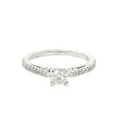 14K WEISSGOLD RING 2,58 GR MIT DIAMANTEN - RNG30207