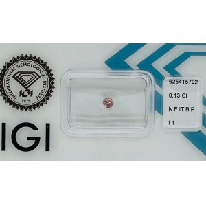 NATURAL POLISHED DIAMOND 0.13 FANCY DEEP BROWN PINK - I1 - IGI - AM40301-3