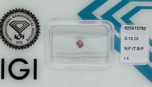 NATURAL POLISHED DIAMOND 0.13 FANCY DEEP BROWN PINK - I1 - IGI - AM40301-3