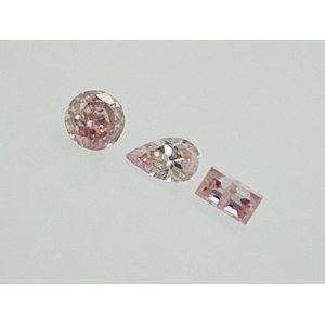3 NATURAL POLISHED DIAMONDS 0.28 FANCY LIGHT PINK - SI - I2 - AM20705-32