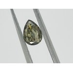 NATURAL POLISHED DIAMOND 0.39 NATURAL FANCY DARK BROWN GREENISH YELLOW - - GIA - 935-3
