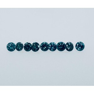9 NATURAL POLISHED DIAMONDS 0.2 FANCY INTENSE BLUE* - I1 - AI30701-4