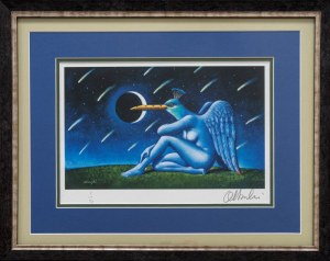 Rafal Olbinski, Moon Peacock I of XX, 2024
