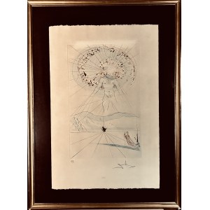 Salvador Dalí (1904-1989 The voice of my beloved.. (Głos mojego ukochanego) z serii Pieśń nad Pieśniami Salomona 1971