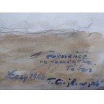 Tadeusz Cieślewski Ojciec (1870 - 1956) Córka Zofia przy kominku,1966
