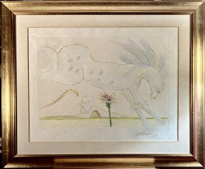 Salvador DALI (1904-1989), The Horse with the Rose (and the Wolf), 1974 from La Fontaine's Fable 