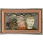 Tadeusz Makowski (1882 Oświęcim - 1932 Paryż), Dzieci z girlandą kwiatów, 1922