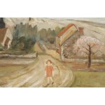 Tadeusz Makowski (1882 Oświęcim - 1932 Paryż), Pejzaż z kościółkiem (Clocher à Hernauot'), około 1926