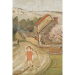 Tadeusz Makowski (1882 Oświęcim - 1932 Paryż), Pejzaż z kościółkiem (Clocher à Hernauot'), około 1926
