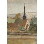 Tadeusz Makowski (1882 Oświęcim - 1932 Paryż), Pejzaż z kościółkiem (Clocher à Hernauot'), około 1926