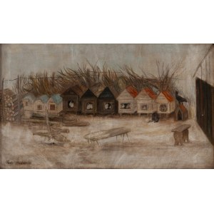 Tadeusz Makowski (1882 Oświęcim - 1932 Paryż), Króliki w klatkach (Niches à lapins), 1927