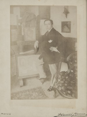 Henri Manuel (1874 Paris - 1947 Neuilly-sur-Seine), Portrait of Eugene Zak in a studio in Montparnasse, Paris, at an easel with two paintings, 1910-11