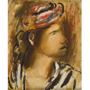 Zygmunt Józef Menkes (1896 Lwów - 1986 Riverdale, USA), Głowa mężczyzny w turbanie, około 1926-1929