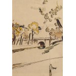 Maria Melania Mutermilch \ Mela Muter (1876 Warszawa - 1967 Paryż), Sekwana w Paryżu z Pont Marie w tle (recto) / Pejzaż prowansalski z Villeneuve-lès-Avignon