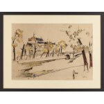 Maria Melania Mutermilch \ Mela Muter (1876 Warszawa - 1967 Paryż), Sekwana w Paryżu z Pont Marie w tle (recto) / Pejzaż prowansalski z Villeneuve-lès-Avignon