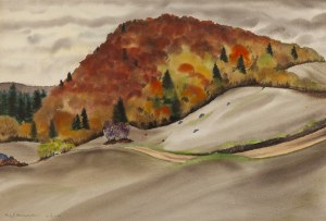 Rafał Malczewski (1892 Kraków - 1965 Montreal), Autumn Landscape, 1944
