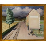 Rafał Malczewski (1892 Kraków - 1965 Montreal), Dworzec kolejowy, 1930