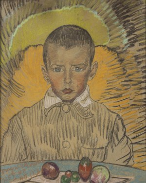 Stanislaw Ignacy Witkiewicz, Witkacy (1885 Warsaw - 1939 Jeziory, Polesie), Portrait of Kazimierz Burnat, 1925