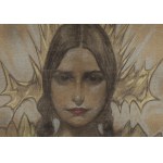 Stanisław Ignacy Witkiewicz \ Witkacy (1885 Warszawa - 1939 Jeziory na Polesiu), Portret kobiety z warkoczami, 1931