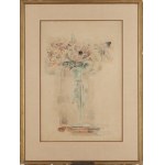 Zygmunt Waliszewski (1897 Petersburg - 1936 Warszawa), Anemony w zielonym wazonie z dedykacją dla Marii Czapskiej, 1929
