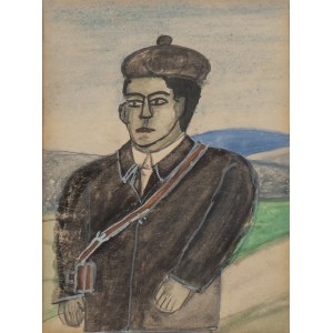 Nikifor Krynicki (1895 Krynica - 1968 Folusz), Self-portrait, late 1950s