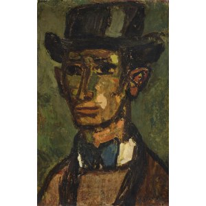 Stanisław Eleszkiewicz (1900 Czutów k. Połtawy - 1963 Paryż), Mężczyzna w kapeluszu (Autoportret), po 1923