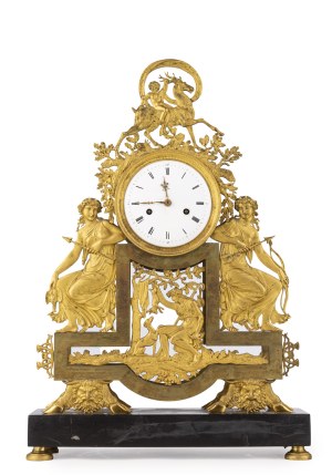Pendulum clock with mythological theme