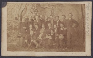 FEJA Edward] Photograph of the graduates of the VI. class of the gymnasium in Sambor. Photo by E. Feja, Sambor 1869.