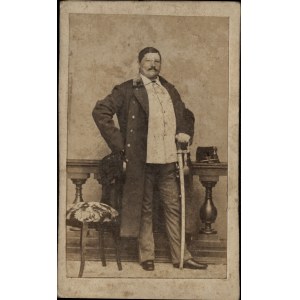 Fotografia CDV kapit. Mariana Witoszyńskiego. Atelier nieznane. 1862 r.