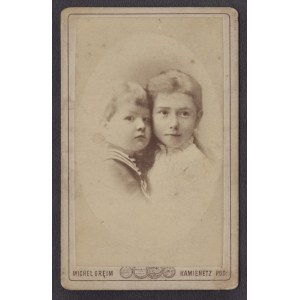 GREIM Michał] Fotografia portretowa Kazimierza i Marii Weryho-Darewskich. Fot. M. Greim. Kamenetz Podol. [Kamieniec Podolski, l. 80 XIX w.]