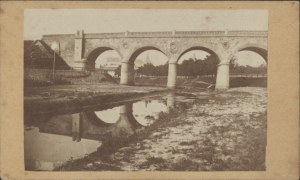 KRAKOW] Charles Ludwig railroad viaduct in Kraków. Photo by W. Maliszewski [not before 1871].