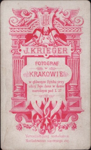 KRIEGER Ignacy] Photograph of a woman in folk costume. Atelier of Ignacy Krieger. Cracow [1875-1880].