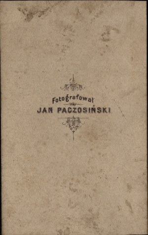 PACZOSIŃSKI Jan] CDV photograph of Alfred Weiss. Photographed by J. Paczosiński. [Krosno, 1860s].