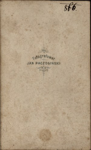 PACZOSIŃSKI Jan] CDV photograph of Ludwik Vronsky. Photographed by J. Paczosiński. [Krosno, l. 60s of the XIX century].