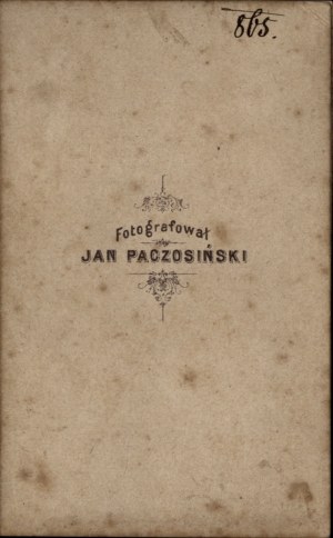 [PACZOSIŃSKI Jan] CDV photograph by p. Rogozinski. Photographed by J. Paczosiński. [Krosno, l. 60s of the XIX century].