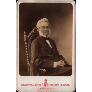 RZEWUSKI Walery] Fotografia gabinetowa Andrzeja hr. Zamoyskiego (1800-1874). Fot. Walery Rzewuski. Kraków, ok. poł. l. 70. XIX w.
