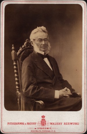 RZEWUSKI Walery] Cabinet photograph of Andrzej Count Zamoyski (1800-1874). Photo by Walery Rzewuski. Cracow, ca. mid-l. 70s of the XIX century.