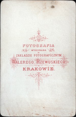 RZEWUSKI Walery] Cabinet photograph of Andrzej Count Zamoyski (1800-1874). Photo by Walery Rzewuski. Cracow, ca. mid-l. 70s of the XIX century.