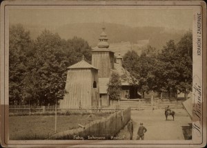 ZAKOPANE] Photograph of the church of Our Lady of Czestochowa in Zakopane. Photo by St. Bizanski. Cracow and Zakopane [1880s-90s].