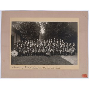 Bractwo Kurkowe we Lwowie] Intronizacja Króla kurkowego dnia 22 maja roku 1913. Fot. Marek Münz we Lwowie.