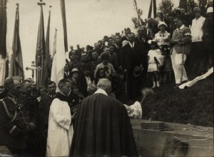 Photograph from an unknown ceremony in Lviv (dedication of the cornerstone?). Interwar period. Photo by Marek Münz in Lviv.