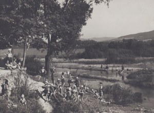 Scout camp on Zarabie (?). Playing Indians. 1930s. Photo by Stanislaw Mucha, Krakow.