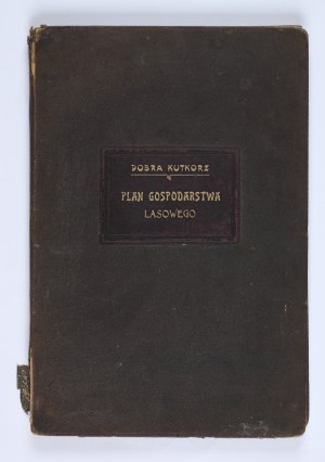 Estate of Jerzy hr. Wodzicki in Kutkorz] MAŁACZYŃSKI Maryan - Manuscript inventory and map of the Estate in Kutkorz, Złoczowski district, belonging since 1907 to Jerzy hr. Wodzicki. [Kutkorz, XII 1912].
