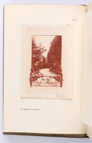 [MÊKICKI Rudolf] - Rudolf Mękicki's exlibris signs. XXIV plates with 22 original exlibrises, among which 4 etchings and 18 black and multicolor tintypes; 9 illustrations in the text. Lviv 1925; publ. Arkadia publisher. Druk. Zakł. Narod. im. Ossolińskich.